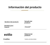 Bandejas de Cerámica Premium Diseño Elegante para Desayuno Ideal para Fiestas y Cenas Envío Rápido - details 3