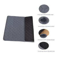 Almohadilla de adiestramiento de cachorros lavable reutilizable, tela impermeable, estera para pañales para mascotas, estera transpirable absorbente de orina para perros, arena para animales - details 1