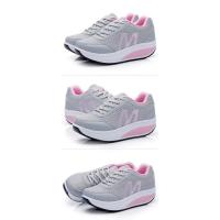 Zapatillas de correr para mujer 2025 Zapatos deportivos informales de moda con suela de plataforma y cordones - details 7