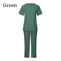 Uniforme de trabajo de enfermera de manga corta con cuello en V de color sólido para mujer, conjunto de ropa de trabajo de enfermería médica para médico de hospital, ropa de cirugía Dental - details 7