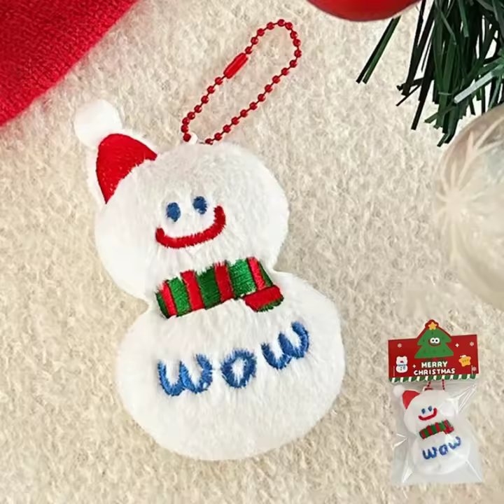 Llavero de Peluche de Navidad Kawaii Muñeco Relleno de Dibujos Animados de Papá Noel - 1