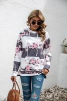 Nuevo en sudaderas con capucha de rayas de colores, sudaderas gruesas con capucha para mujer, Top informal holgado de manga larga para mujer - details 28