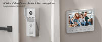 TMEZON Videoportero Timbre Video Sistema Intercomunicador, Monitor 7 zoll y timbre con cable para 1 familia, tecnología de 4 cables,Botón táctil, visión Nocturna, instantánea/grabación - details 0