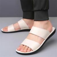 Zapatillas para Hombre de Cuero de Alta Calidad Sandalias Planas Antideslizantes para Exteriores y Verano - details 4