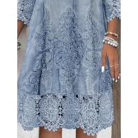 Vestidos de manga larga de otoño para mujer vestido casual de color sólido - details 5