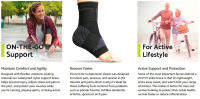 Tobillera ajustable con mangas de compresión, soporte para ARCO, estabilizador de pie, fascitis Plantar, tendinitis de Aquiles, 1 par - details 3