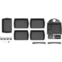 Carro plegable de peluquería, carrito de peluquería, carrito de trabajo, carrito de cosméticos con 5 cajones, para estilista, peluquería, peluquería, salón de belleza, color blanco - details 4