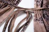 BUNO-Conjunto de 2 piezas con estampado sexy para mujer, impresionante camiseta hipster con cuello halter y escote elegante, faldas largas de cintura alta, traje de medianoche para mujer - details 20