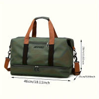 Bolso de viaje elegante, bolso deportivo de gran capacidad, bolso de mensajero, bolso de separación de ropa seca y húmeda, adecuado para salidas, Fitness, universidad - details 1