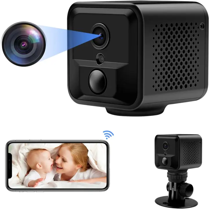 Minicámara portátil con WiFi HD 1080P, cámara de seguridad pequeña con modo WiFi y modo DV, admite visión nocturna y detección de movimiento - 1