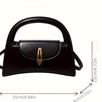 Bolso Cruzado Chic en Negro con Cierre de Oro Diseño Francés Vintage para Mujeres - details 5