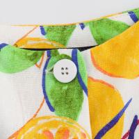 TRAFZA Midi-vestido sin mangas con estampado de frutas para Mujer, elegante vestido informal con dobladillo y Espalda descubierta, moda de verano - details 6