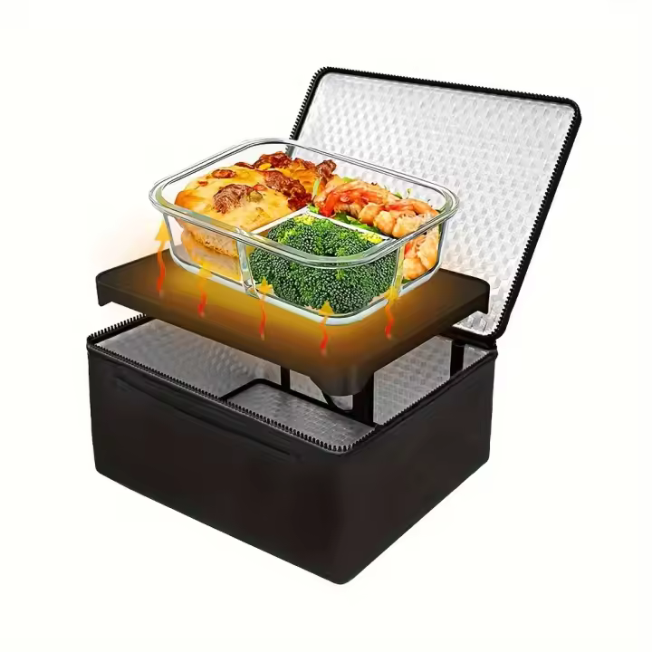 Fiambrera portátil 3 en 1, calentador de alimentos, 12V/24V/110V, minihorno Personal portátil - 1