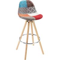 Taburete de Bar con Respaldo Marco de Madera Maciza Imitación de Cuero - details 28