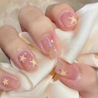 Caja de 24 piezas uñas removibles estilo corto parches uñas postizas uñas tabletas - details 4