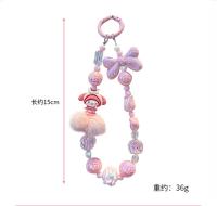 Sanrio Hello Kitty Melody Hairball teléfono cadena cámara colgante Kuromi dibujado a mano con cuentas Kawaii pulsera llavero - details 1