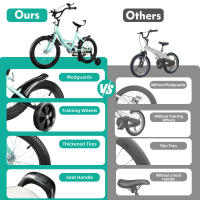 Bicicletas infantiles de 16 pulgadas para niños, de 5 a 8 años, con ruedas de apoyo - details 1