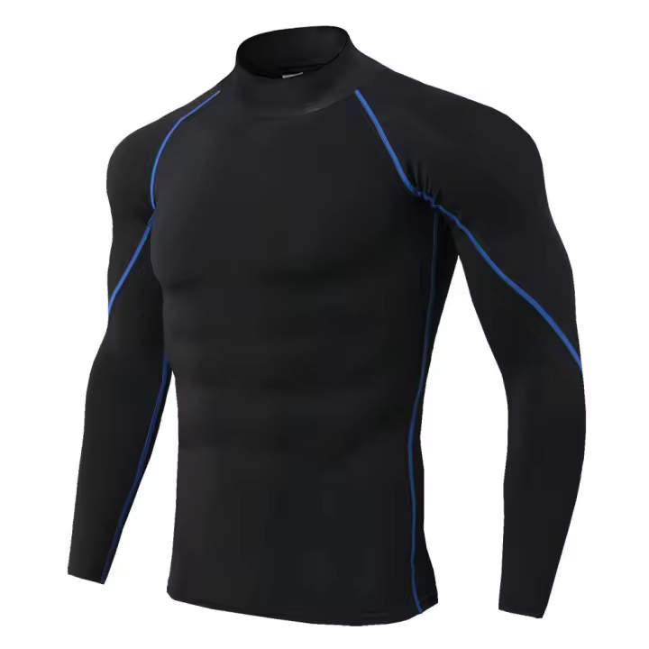 Camiseta Deportiva de Secado Rápido Compressión de Manga Larga Ideal para Bodybuilding y Correr - 1