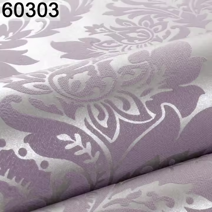 Papel Tapiz de Pared Damasco 3D Diseño de Relief Europeo para Dormitorio Sala de Estar - 1