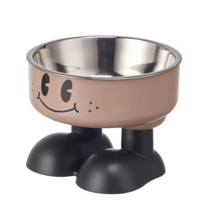Cuenco de comida para gatos con dibujos animados, cuenco de alimentación antideslizante para mascotas de patas altas, alimentador de agua para cachorros de gran capacidad para el hogar, suministros para alimentador de gatos - 1