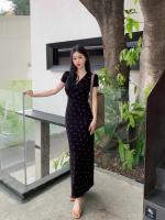 Vestido adelgazante y ceñido a la cadera para mujer, estilo francés de vacaciones, puro deseo de verano, sensación de alta gama, camisola larga - details 15