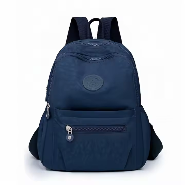OGEHUAFEE Mochila Ligera de Nailon para Mujeres - Mochila Plegable con Correas Ajustables y Múltiples Compartimentos para la Escuela, Trabajo, Viajes - Estilo Casual en 7 Colores (Azul Marino/Coral y Más), Bolso Diario |   Accesorio Moderno |   Cierre Seg - 1