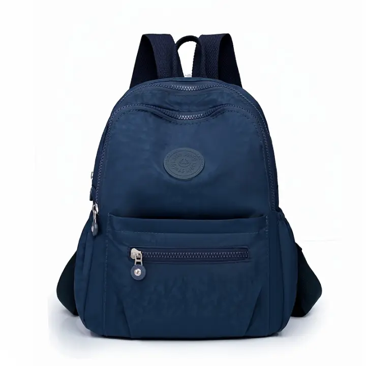 OGEHUAFEE Mochila Ligera de Nailon para Mujeres - Mochila Plegable con Correas Ajustables y Múltiples Compartimentos para la Escuela, Trabajo, Viajes - Estilo Casual en 7 Colores (Azul Marino/Coral y Más), Bolso Diario |   Accesorio Moderno |   Cierre Seg - 1
