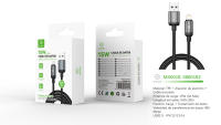 Cable de datos USB a Lightning de 15W para IPX12 13 14 3A Cable de carga rápida Cable de datos para teléfono móvil Cables de carga trenzados de poliéster de 16 hilos Cable 1M 2M 3M - details 7