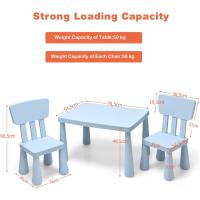 Conjunto de pupitres de Actividades para niños, Conjunto de Mueble Infantil de 3 Piezas, Apto para 1-7 años (Azul) - details 3