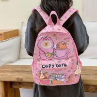 Mochila bonita de capibara de gran capacidad, mochila escolar ultraligera transpirable para estudiantes, bolsa de libros de dibujos animados de nailon - details 40