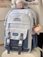 Mochila Escolar De Color Suave Para Niña, Estilo Universitario, Versión Coreana, Con Letras Simples, Para Estudiantes De Primaria Y Secundaria - details 2