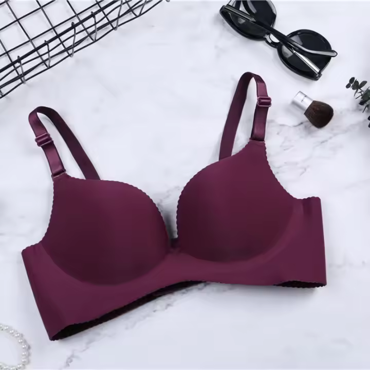 Sujetador de inmersión sin costuras para mujeres y niñas, lencería inalámbrica con escote en V profundo, ropa interior push-up, Bralette con espalda cruzada - 1