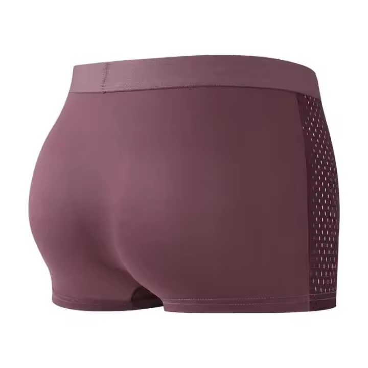 Calzoncillos de Seda Helada para Hombres Pantalones Cortos, Ropa Interior Transpirable, Bragas Anti-Bacterianos de Talla Grande L-5XL - 1