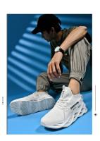 Gran oferta de zapatillas informales moradas a la moda, zapatillas para correr con cuchilla para hombre y mujer, talla grande 48, zapatillas deportivas ligeras y transpirables, zapatillas deportivas de malla para hombre - details 12