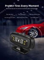 Jansite Solar TPMS sistema de supervisión de alarma de presión de neumáticos de coche pantalla inteligente advertencia de temperatura ahorro de combustible 4 sensores tipo automático - details 5