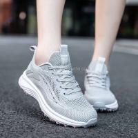 Nuevo 2025 zapatos deportivos de malla tejidos para correr en la parte superior de las mujeres precio bajo de marca - details 6
