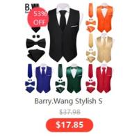 Chaleco de seda para hombre, Jacquard, verde, azul, rojo, dorado, rosa, corbata, pañuelo, conjunto de gemelos, chaqueta sin mangas de negocios para boda - details 9
