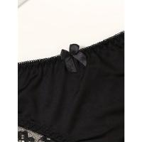 Conjunto de Lencería de Encaje para Mujer Bragas con Hebilla Frontal, Push Up, Bragas con Cinturón de Festón 1 Pieza - details 3