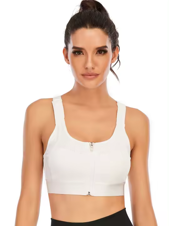 Tops cortos de manga corta para mujer, camisa deportiva de Yoga blanca cruzada - 1