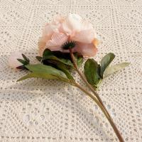 Ramo de flores de peonía artificiales de 2 cabezas hecho a mano simulación exquisita peonía ramas de peonía de seda realista decoración del banquete de boda - details 10