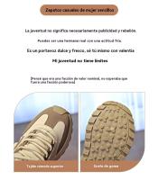 Zapatillas de Plataforma Baja para Mujer Primavera-Otoño 2025 Moda Estudiantil con Aumento de Altura Sencillo - details 1