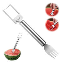 Cortador de sandía portátil, cortador de molino de viento de sandía, tenedor rebanador para lavavajillas doméstico y de restaurante - details 0