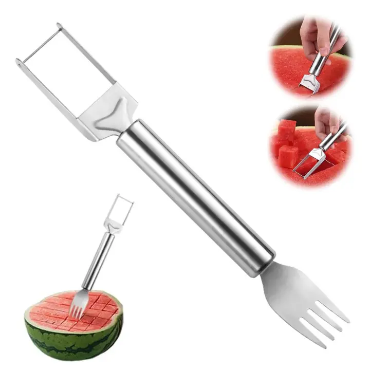 Cortador de sandía portátil, cortador de molino de viento de sandía, tenedor rebanador para lavavajillas doméstico y de restaurante - 1