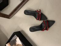 Zapatillas geniales de tacón bajo de moda de nicho para las nuevas zapatillas abiertas de tacón fino con tiras finas para mujer - details 5