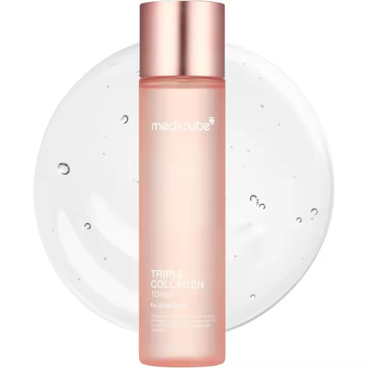 Hot Medicube Triple Toner hidrolizado, Atelo, colágeno soluble, hidratación profunda y piel regordeta: fórmula de rápida absorción para todo el día - 1