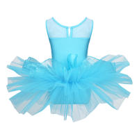 Vestido de baile de Ballet para niñas, sin mangas, lentejuelas brillantes, leotardo de malla, tutú, Ropa de baile, gimnasia, patinaje, disfraz de escenario actuación - details 2