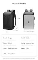 Nuevo Mochilas Escola antirrobo con carga USB, mochila impermeable para ordenador portátil para hombre - details 0