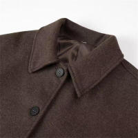 Camiseta holgada de lana de manga larga para mujer, solapa de un solo pecho, invierno, nuevo - details 3