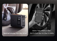 Inflador de Neumáticos de Coche Eléctrico Portátil Baseus Batería de 4000mAh - details 3