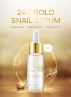 Serums Faciales de Caracol de Oro 24k para Mujer, Filtrado de Secreción de Caracol, Cara Ácido Hialurónico Suero Hidratante Colágeno Esencia, Reduce el Envejecimiento, Suaviza las Arrugas, Reafirma, para Promover la Absorción Suero Hidratante Profundament - details 0